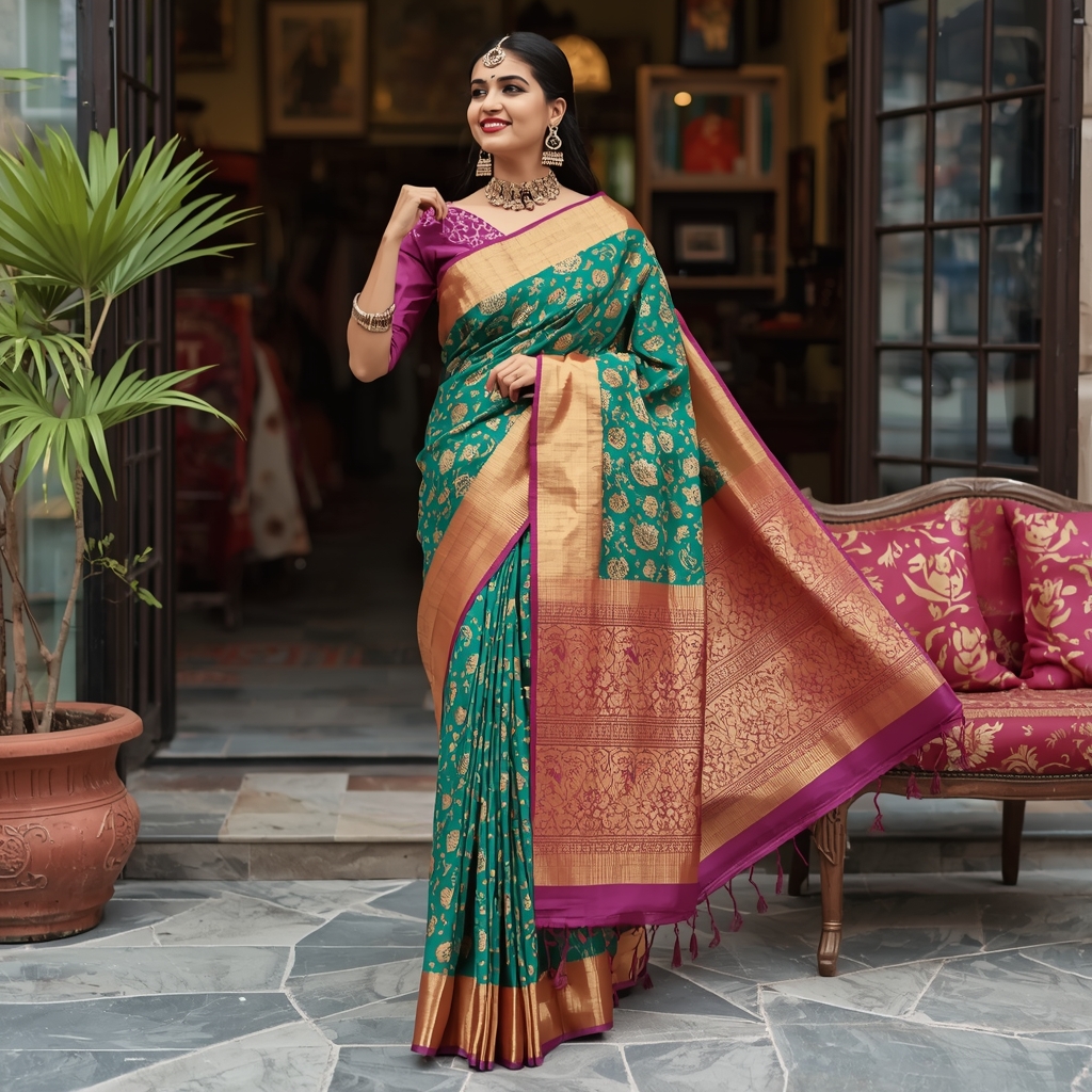 Mysore Silk Sarees JP Nagar Bangalore - Handwoven Pure Silk Sarees